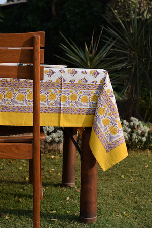 Kalika Yellow Cotton Table Cover