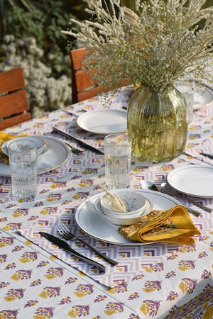 Kalika Yellow Cotton Table Cover