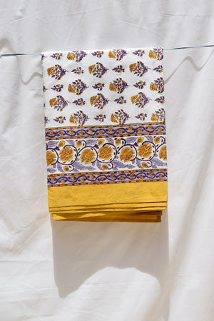 Open image in slideshow, Kalika Yellow Cotton Table Cover
