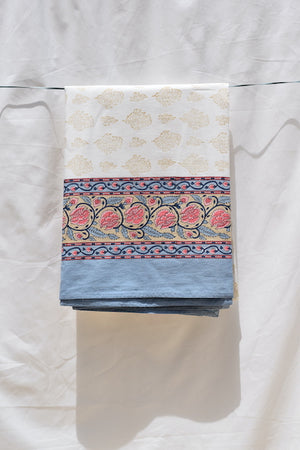 Open image in slideshow, Kalika Blue Cotton Table Cover
