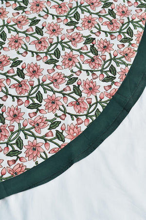 Padma Pink Cotton Round Table Cover