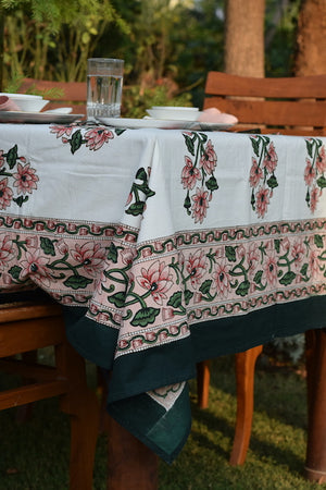 Padma Pink Cotton Table Cover