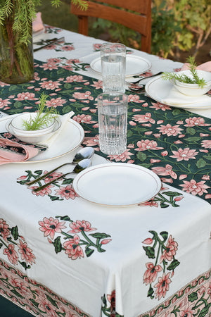 Padma Pink Cotton Table Cover