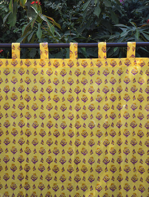 Yellow Gad Kalika Mulmul Curtain