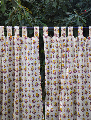 Open image in slideshow, Yellow Open Kalika Mulmul Curtain
