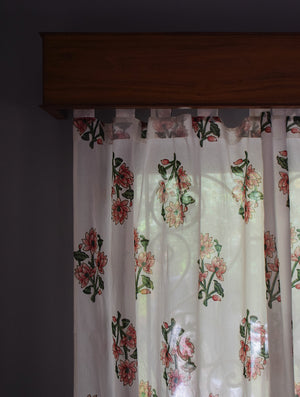 Pink Padma Buta Mulmul Curtain