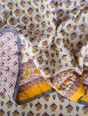 Open image in slideshow, Kalika Yellow Mulmul Blanket
